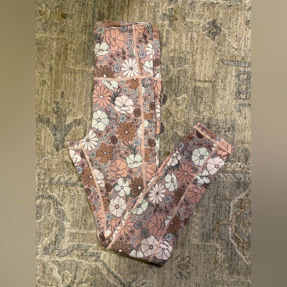 Maventhread Pink floral Leggings